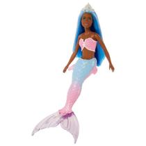 Barbie Boneca Dreamtopia Sereia Negra Cabelo Azul - Mattel HGR08