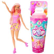 Barbie Boneca Pop Reveal Frutas Slime E Copo Personalizado