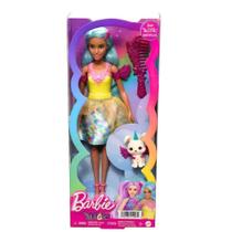Barbie Boneca Toque de Mágica Vestido Amarelo