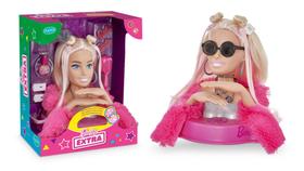 Barbie busto extra Boneca Barbie fala 12 frases fashion Brinquedo 0riginal Mattel 1290 - Pupee