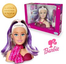 Barbie Busto original Cabeleireira Para Penteados Com Acessórios Styling Head Faces Pentear E Maquiar 19cm grande