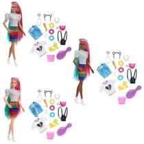 Barbie Cabelo Arco-Iris Oncinha GRN80 - Sortido