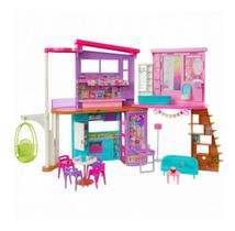 Barbie Casa 2 Andares Malibu House Playset 30 Peças Mattel