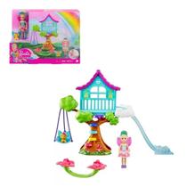 Barbie Chelsea e Playset Casa na Árvore 3+ GTF49 Mattel