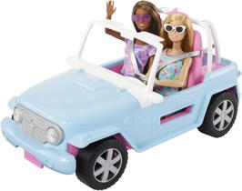 Barbie Com Veiculo Jeep Azul/rosa E 2 Bonecas - Mattel Hrg82