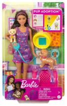 Barbie Conjunto - Adota Cachorrinhos Morena HKD86 - Mattel