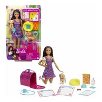 Barbie Conjunto Adota Cachorrinhos Morena - Mattel