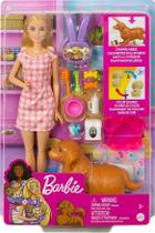 Barbie Conjunto Cachorrinhos Recém-Nascidos Vestido Xadrez