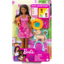 Barbie Conjunto de Brinquedo Adota um Cachorrinho Negra