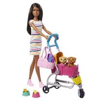 Barbie Conjunto Passeio de Cachorro no Carrinho - Mattel