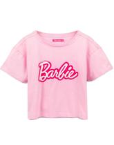 Barbie Cropped T-Shirt Mulheres Senhoras Moda Boneca Logo Pin