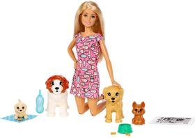 Barbie Daycare Pet Playset com Cães Que Cagam e Fazem Xixi - Presente 3-7 Anos