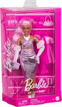 Barbie deluxe - cabelo rosa e vestido brilhante