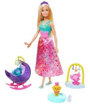 Barbie Dreamtopia Dia De Pets Babá De Dragões Bebês