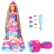 Barbie Dreamtopia Twist 'n Style Princess Hairstyling Doll (11,5-in Blonde) com extensões de cabelo arco-íris &amp acessórios, presente para crianças de 3 a 7 anos