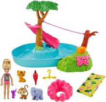 Barbie e Chelsea Piscina Aniversário (6-in), Bebês, Escorregador - Brinquedo para 3 a 7 Anos