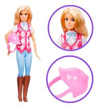 Barbie Equitação Malibu Mysteries Corrida De Cavalo Loira