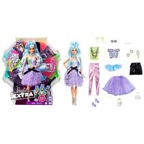 Barbie Extra Doll & Acessórios Conjunto com Pet, Mix & Match Peças para mais de 30 looks, várias articulações flexíveis, crianças 3 anos de idade & up, GYJ69