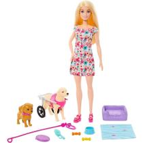 Barbie Family Animais E Cachorro Na Cadeira de Rodas Mattel