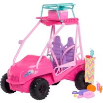 Barbie Family BUGGY de Praia Rosa com Acessórios