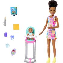 Barbie family skipper c/bebe vest. arco iris