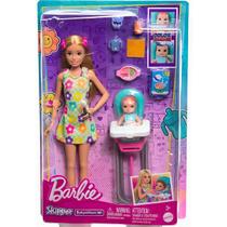 Barbie Family Skipper Com Bebê Vestido Florido HTK35 Mattel