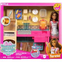 Barbie Family Teresa Cozinha e Cria Receita de Amizade Mattel JCT06 Barbie Family Teresa Cozinha e Cria Receita de Amizade Mattel JCT06