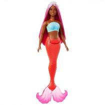 Barbie Fantasy Sereias com Cabelo Colorido Rosa Mattel HRR02