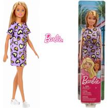 Barbie Fashion And Beauty Loira Vestido Roxo Corações - Mattel
