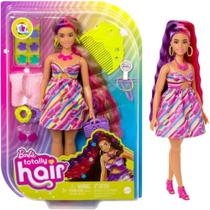 Barbie Fashion Totally Hair Vestido Flor Hcm89 - Mattel