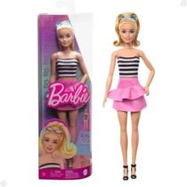 Barbie Fashionista Boneca Blusa Listrada Com Saia 213 Mattel
