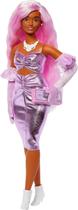 Barbie Fashionista Boneca Deluxe Cabelo Rosa e Vestido