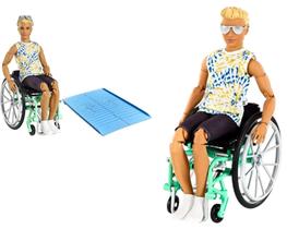 Barbie Fashionista-Ken Loiro Articulado Com Cadeira De Rodas
