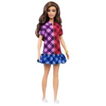 Barbie Fashionistas - 137 Morena Vestido Xadrez