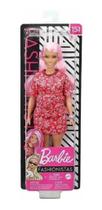 Barbie Fashionistas - 151 Cabelo Rosa Blusa E Saia Vermelha