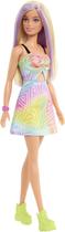 Barbie Fashionistas 190 Loira Mechas Roxa Vestido - Mattel