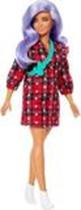 Barbie Fashiostas vestido xadrez vermelho GRB49 - MATTEL (16485)
