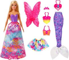 Barbie GJK40 Dreamtopia Vestir boneca, fada e sereia, 3 a 7 anos, Multicolor
