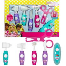 Barbie Kit Médica com Pinça Bisturi Termômetro Espelho Otoscópio Martelinho - Fun