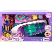 Barbie Mermaid Power Barco com Bonecas e Acessorios Mattel HHG60
