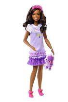 Barbie - Minha Primeira Barbie Cabelo Preto com Tiara - Mattel