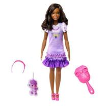 Barbie Minha Primeira Barbie com Vestido e Pet HLL18 - MATTEL