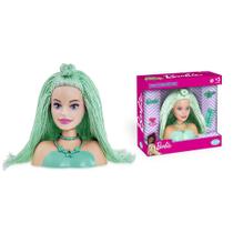 Barbie Mini Styling Head Special Hair Verde Cabelo De Tricô - Pupee