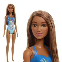 Barbie Morena Barbie Praia Maio Azul - Mattel Hdc51