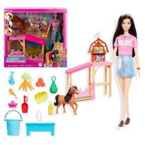 Barbie Mysteries Renee The Great Horse Chase com Cavalo Estábulo e Acessórios Mattel Playset Original Criança Brinquedo Presente Menina Animais Cavalo