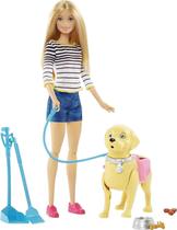 Barbie Passeio Com Cachorrinho Boneca Loira - Mattel Dwj68