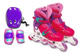Barbie Patins Ajustavel 33 A 36 Com Acessórios Fun 33-36 / Rosa