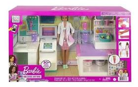 Barbie Playset Clínica Médica Consultório C/ boneca 30 peças Mattel