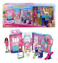 Barbie Playset Maleta PetShop Creche De Animais De Estimação 90 Cm Com 2 Bonecas - Mattel