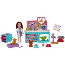 Barbie Profissoes Chelsea Playset Clínica PET